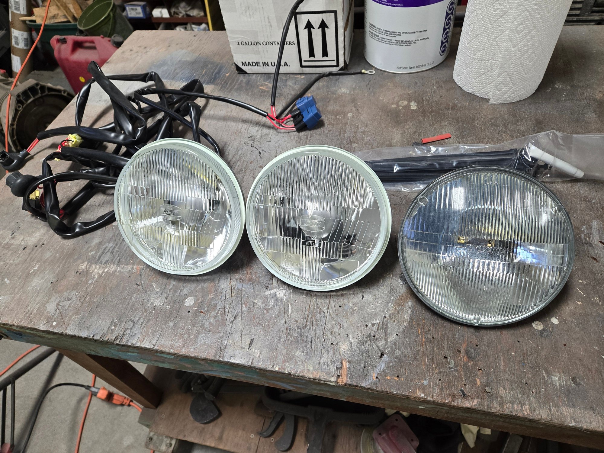 New lights vs the old one on the left
