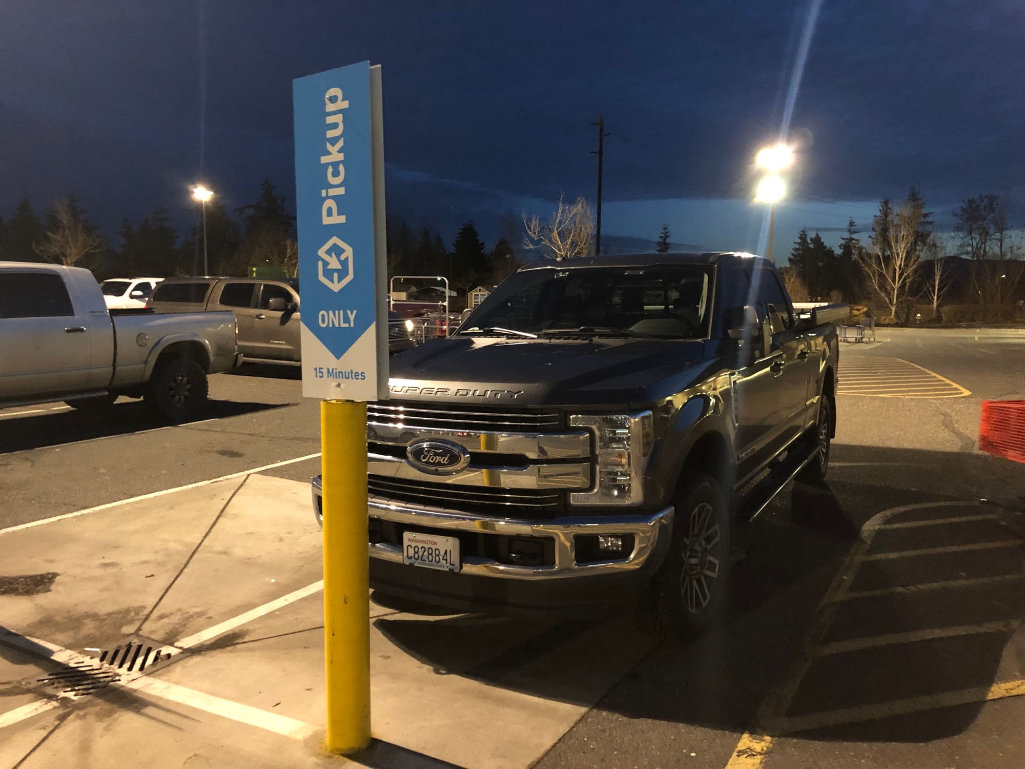Dedicated pick up parking at Lowe's. - Ford Truck ...