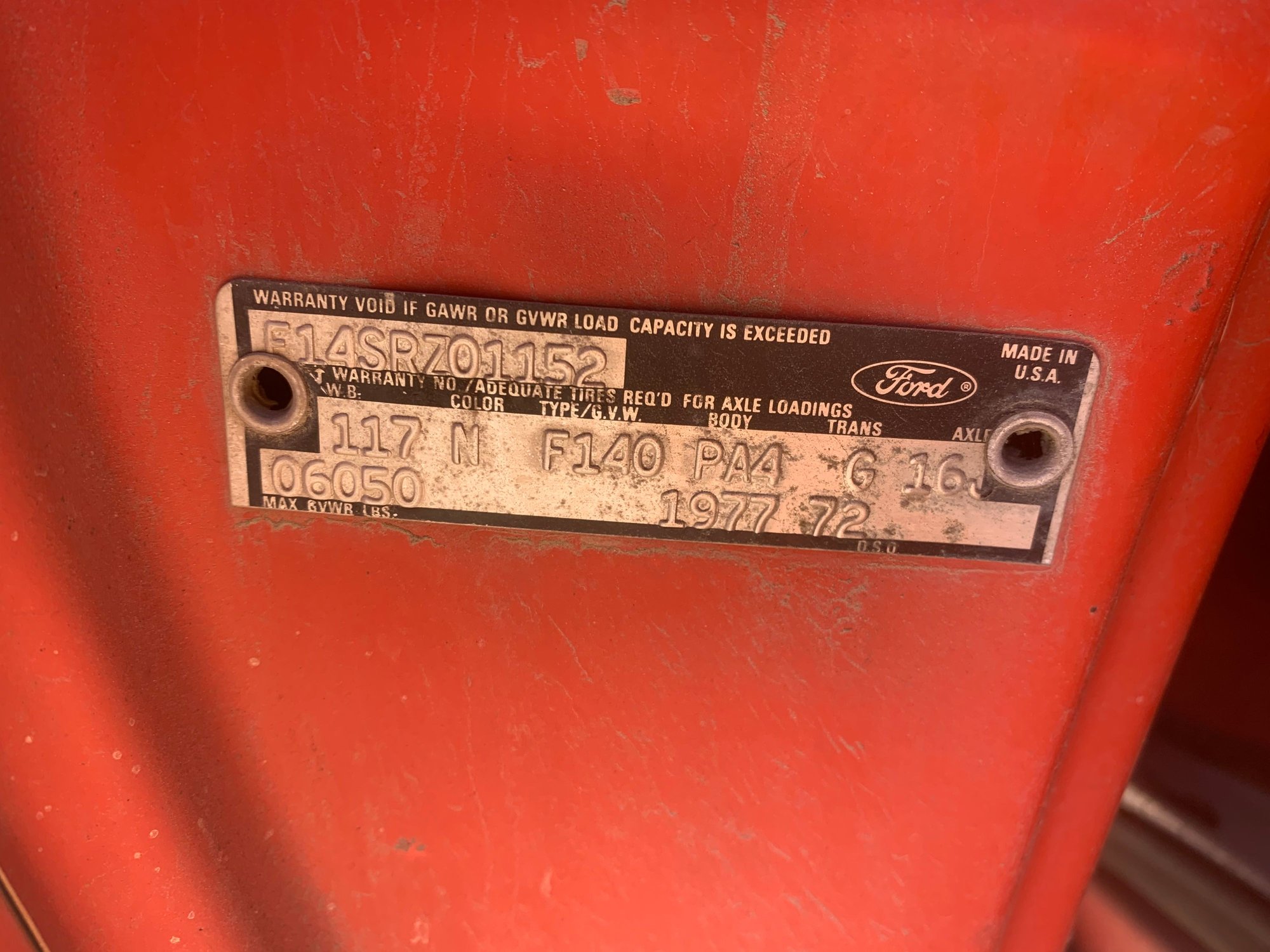 Door tag decoding Ford Truck Enthusiasts Forums