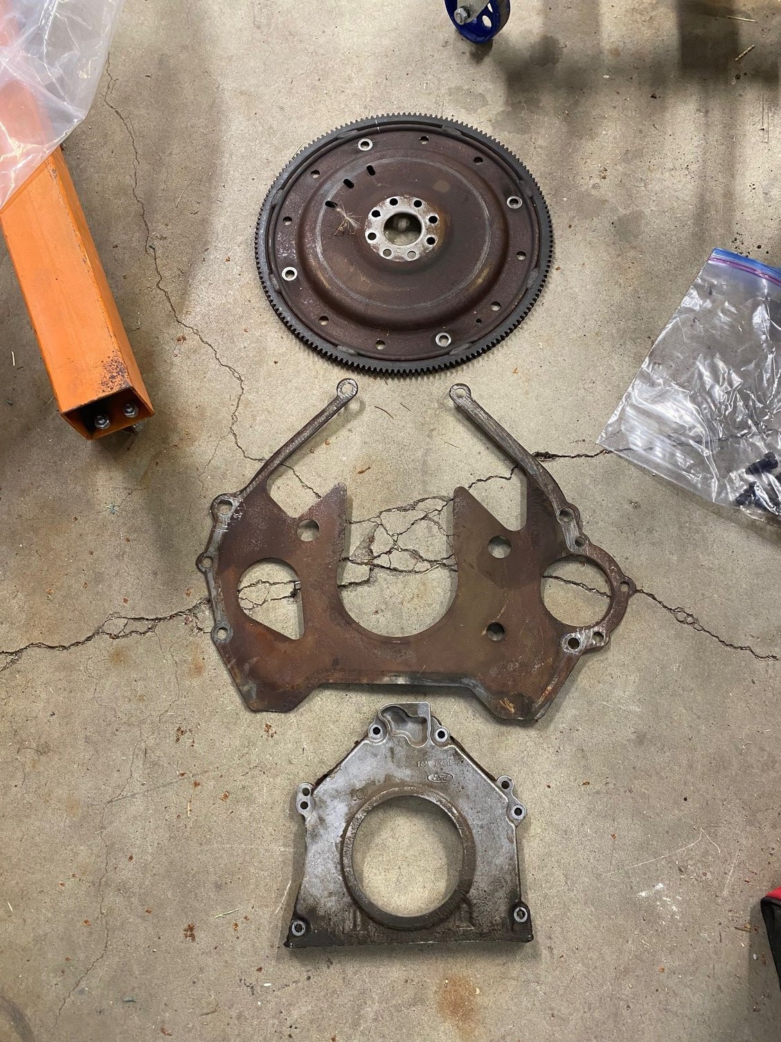 Flywheel/Flex Plate Cleanup? Valve Cover Bolt Question Ford Truck