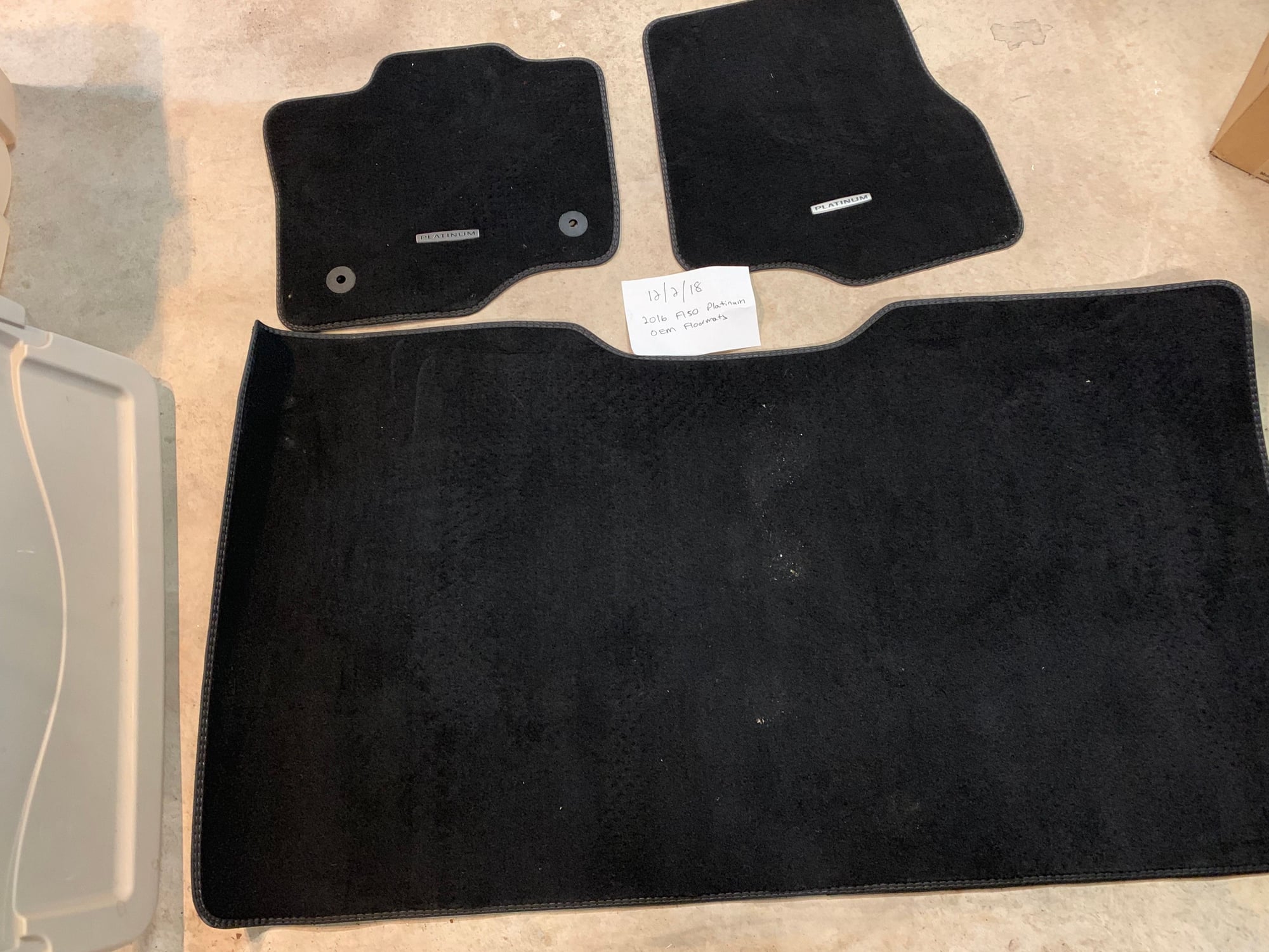 Interior/Upholstery - Platinum F150 floormats OEM (carpet) $90 - New - 2015 to 2018 Ford F-150 - Houston, TX 77095, United States