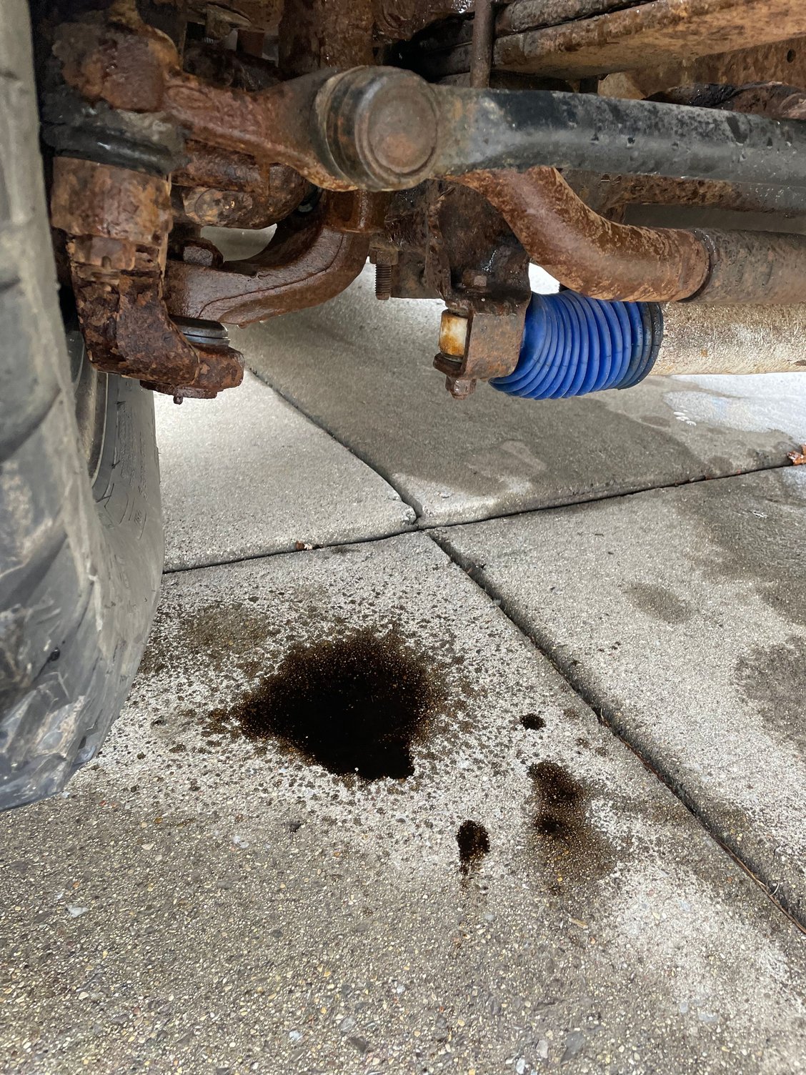 Black grease (?) leaking from under wheel well Ford Truck Enthusiasts