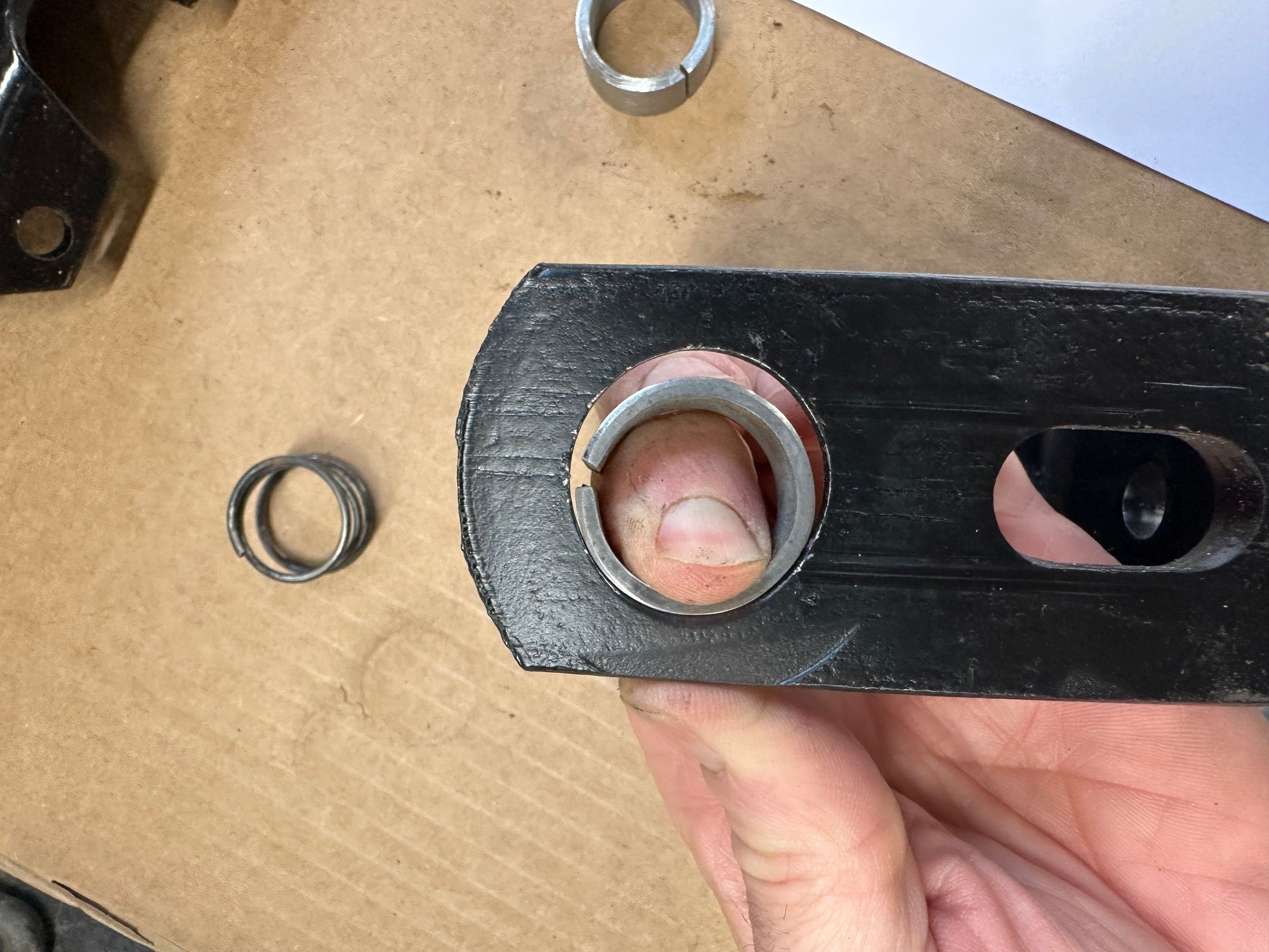 Old busing inside of u bracket