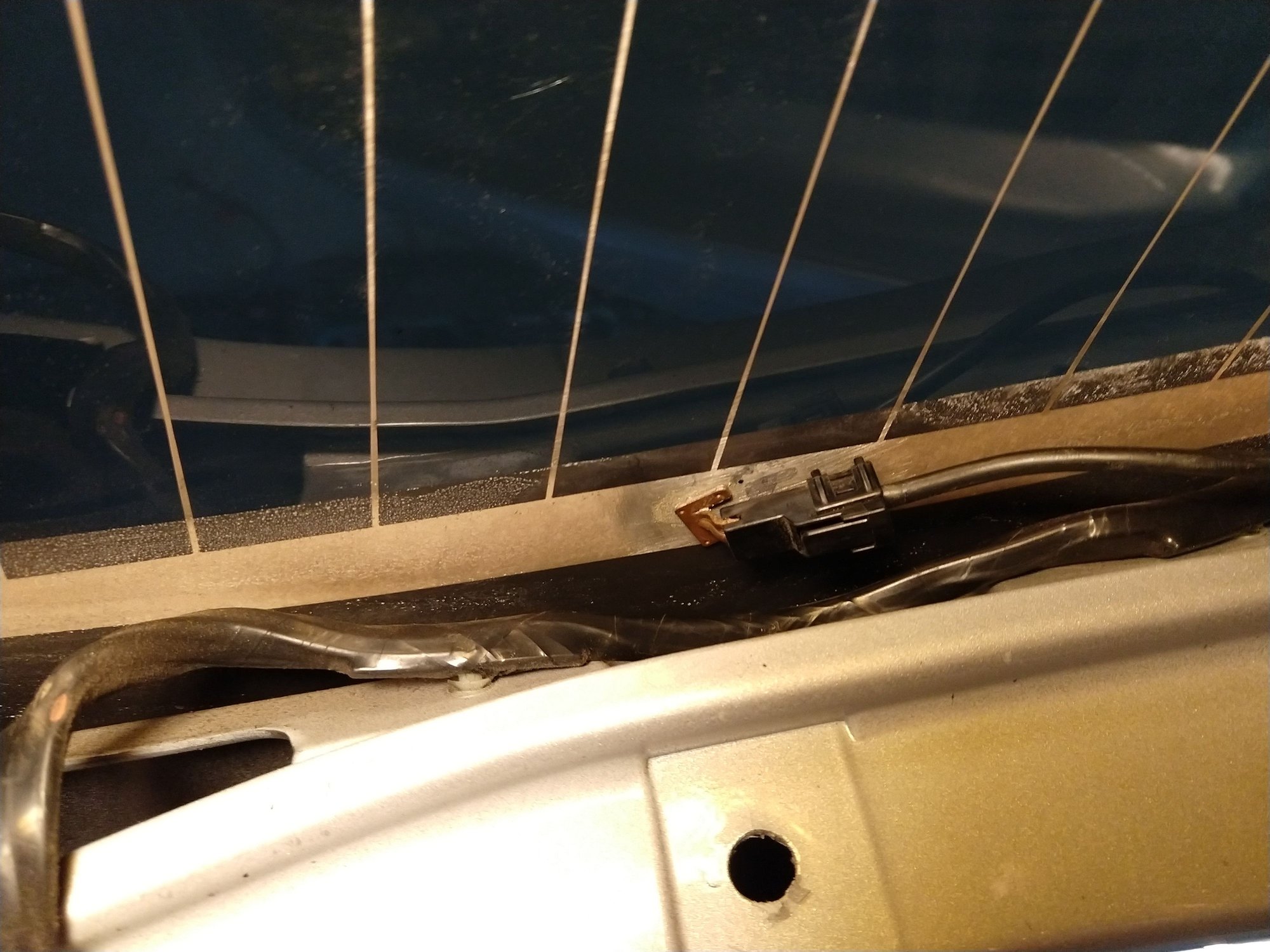 How to remove Excursion rear hatch trim and replace rear defroster tab