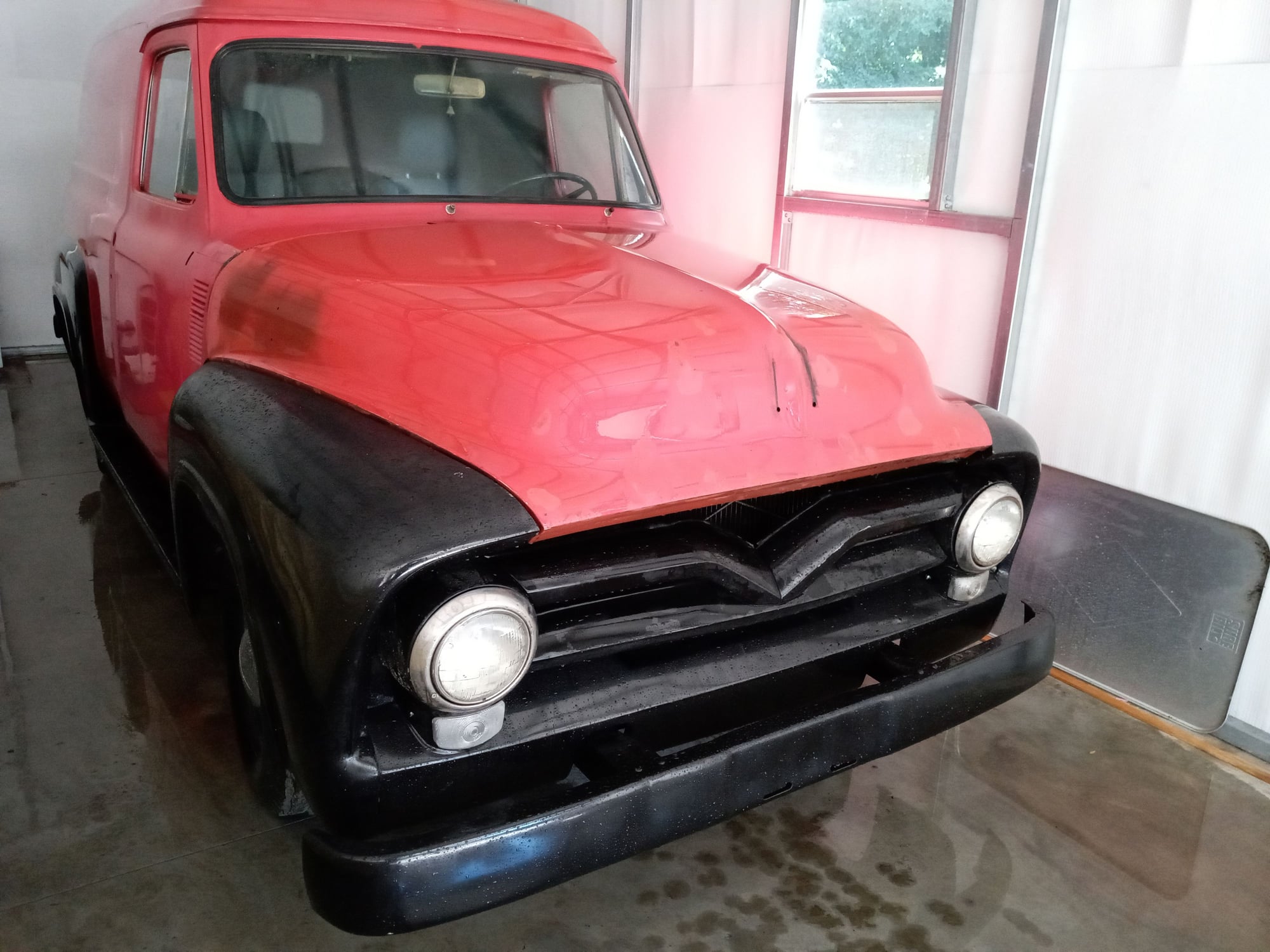 1955 Ford F-100 - 1955 Ford F100 Panel truck for sale - Used - VIN F10D5U18902 - 13,609 Miles - 6 cyl - 2WD - Automatic - Truck - Red - West Springfield, MA 01089, United States