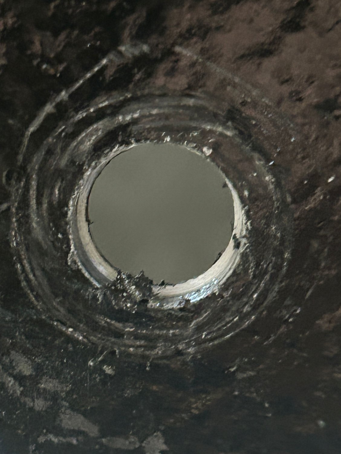 left a small amount so the bolt does the final cut and fits snugly in the frame opening