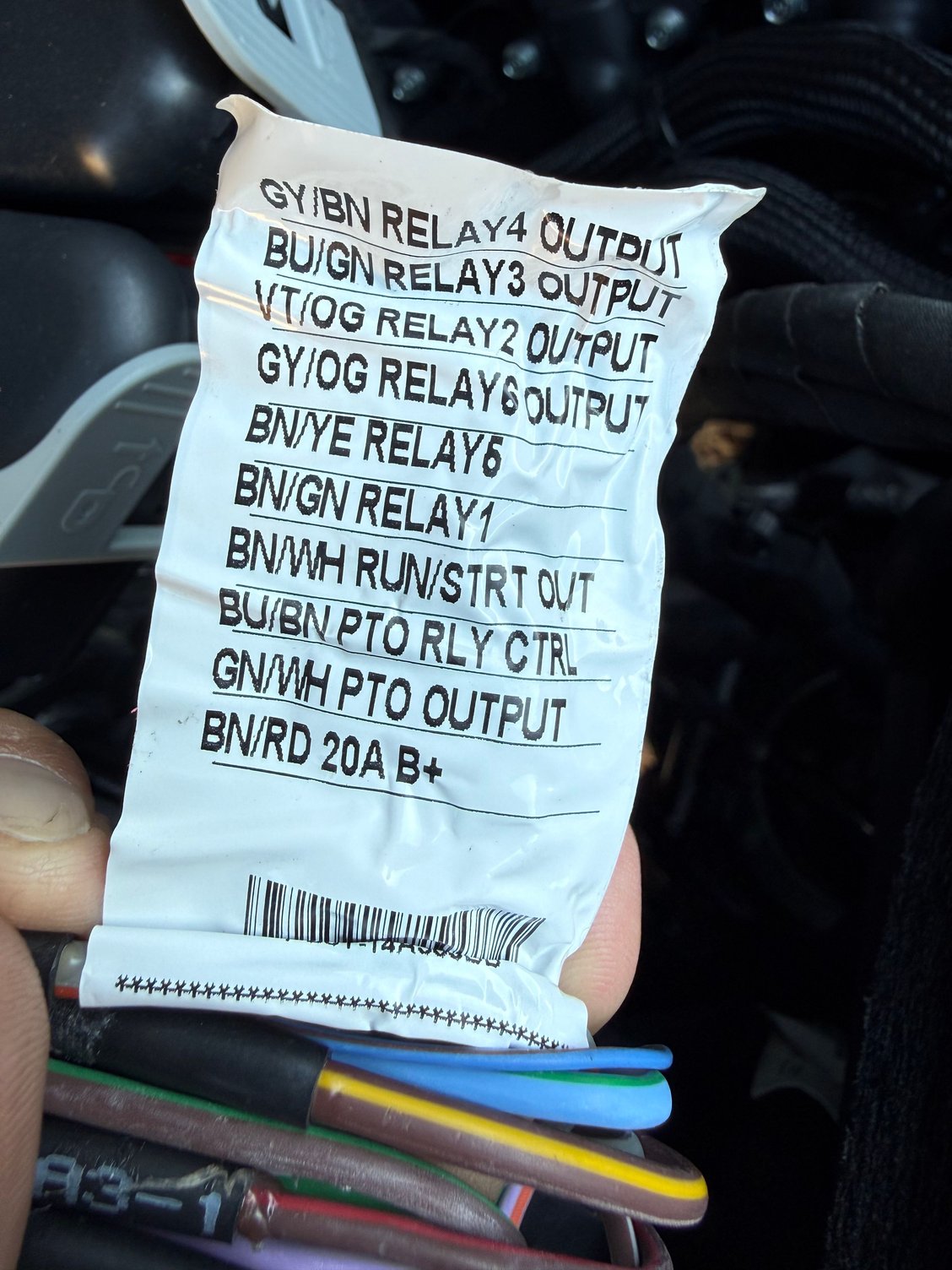 These are the upfitter wires and their wire mapping to the upfitter switches 