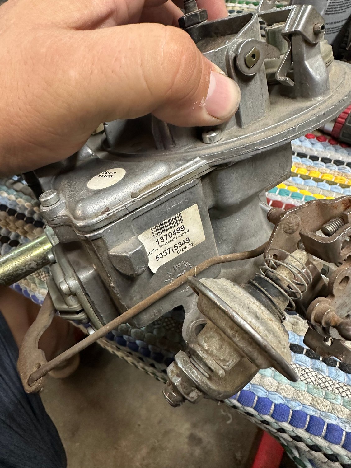 The other carb had been back to Holley at one point. Came with the air cleaner I bought a few years back. 