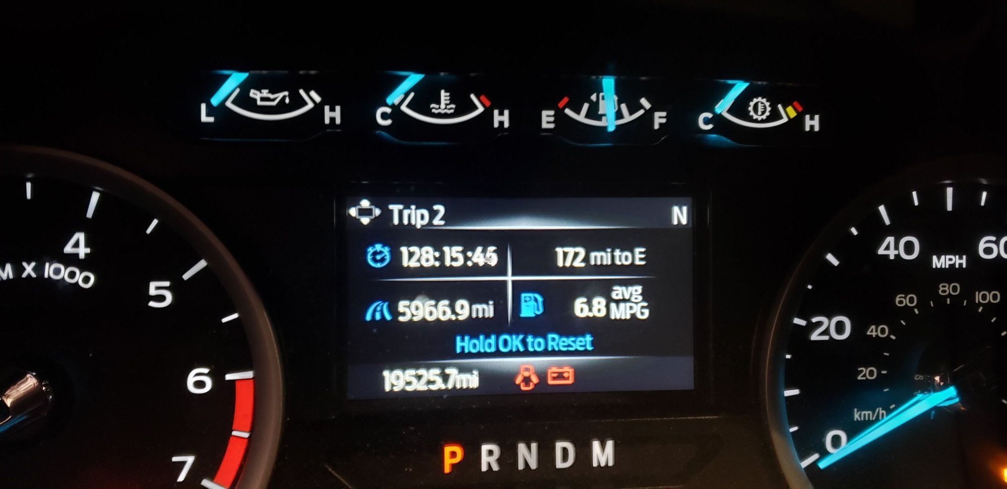 This was coming south not going north but I set the Trip in Wasilla and stopped it in Tennessee grossing over 27k lbs with a 7.3 gas.