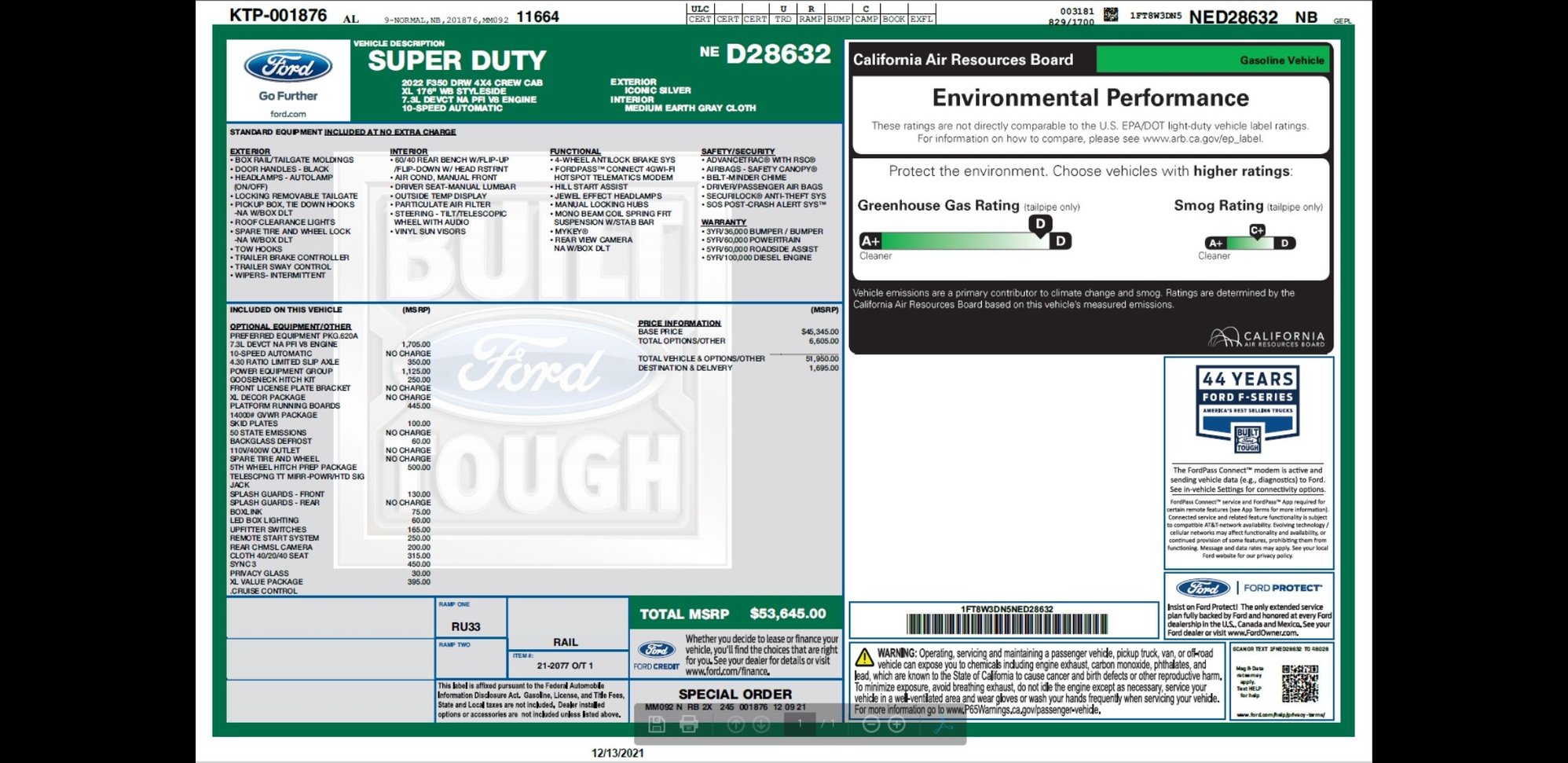 Got a date and a vin number from dealer...what does this mean? Ford Truck Enthusiasts Forums