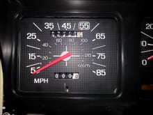Speedometer post restoration