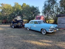 53 sedan used to tow Model T Coupe