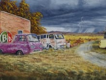 Painting of my Econoline collection