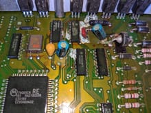 1994 E-350 7.5L PCM (ECM) Internal View with Capacitor Close-Up Sideview