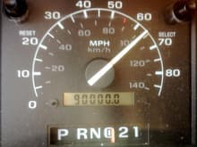 Odometer on my 1992 F250 2WD, 22-OCT-2012