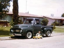 This is my inspiration. My Uncles 53 F-100 the day he brought it home in 1971.