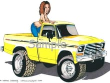 1976 Yellow Ford F150 Shortbed Pickup