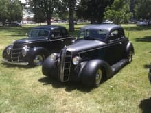 my 36 dodge 440 six pac with dads 38 Ford 302 EFI Ho