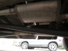 2.5&quot; Magnaflow dual exhaust.  Good idle, but really gets noisy under load.
