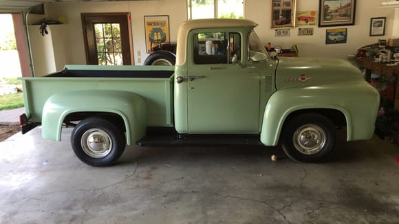 I like the light green color of my truck, but the '51 F1 I first learned to drive in about 1960 (eight years old), was the darker "Meadow" green.  I would still love to own a meadow green, five star delux, '51 F1, flathead with three-on-the-tree.  I think the color of my current truck is "Meadow-Mist" green, but my heart likes the darker Meadow green.  I did like Abe's truck, the first reply post on this thread.