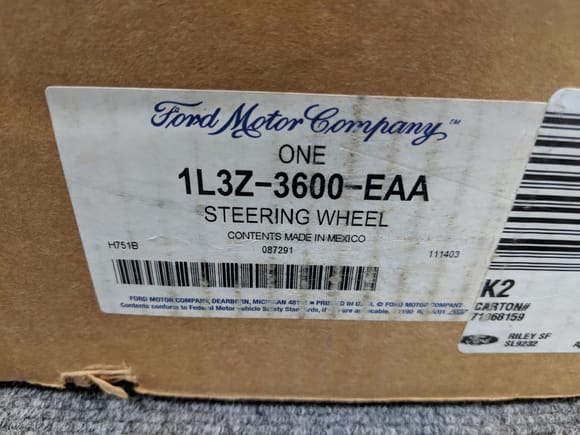 This may not be the exact number for this wheel, its just the box this wheel is in. Its been around a while.