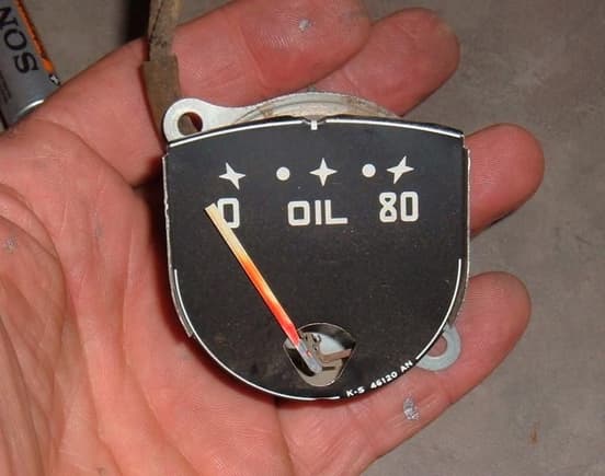 OEM oil pressure gauge front
