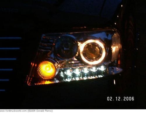 FORD F-150 HD 2006    SWITCHED OUT HEAD LIGHTS FOR THESE HALO LED UNITS NO PROBLEM SINCE 01 2006