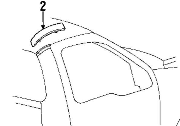 FORD OEM 99-07 F-350 Super Duty Exterior-Cab-Roof Molding Right YC3Z2551728PTM