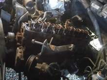 Pulling out blown engine