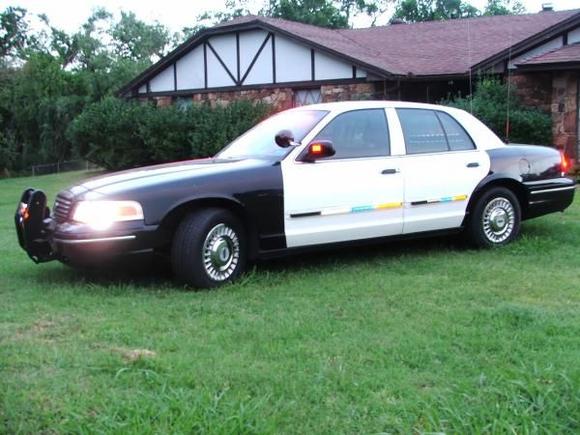This is a side view showing the other side of the car with the one of a kind side 10 pattern LED lights.