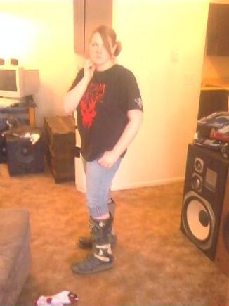 My sexy Girlfriend gettin read to go riding.