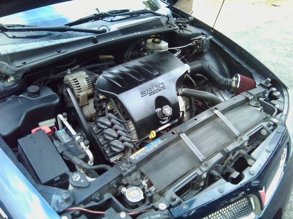 Showing the changes to the engine bay