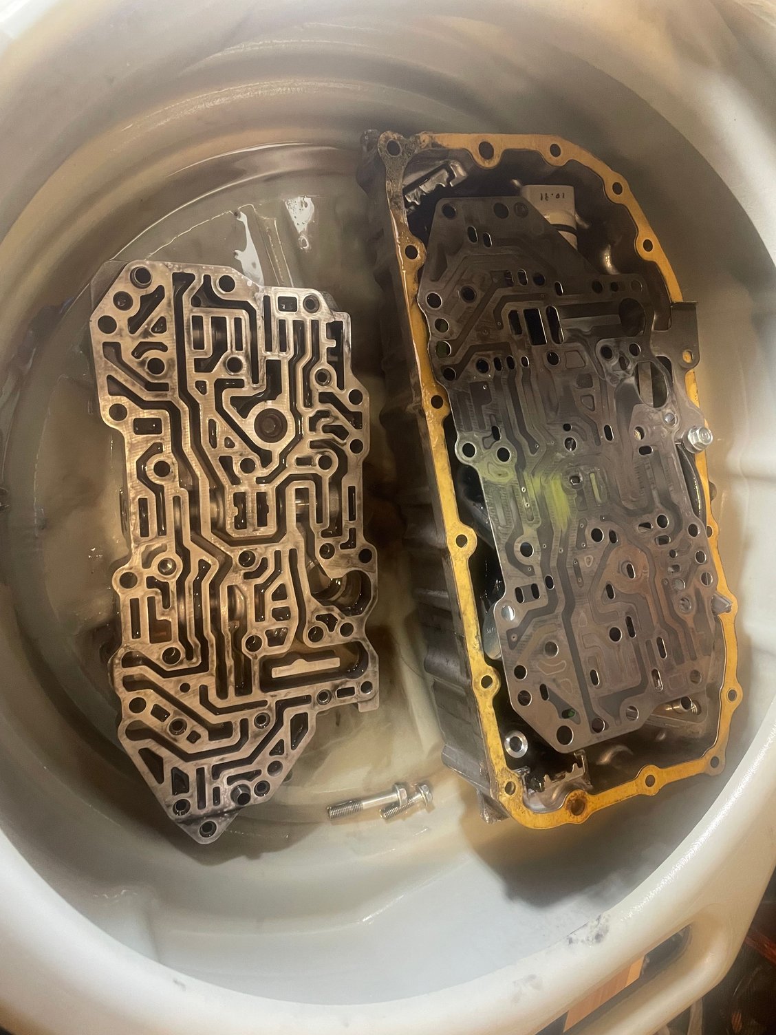 the valve body opened up