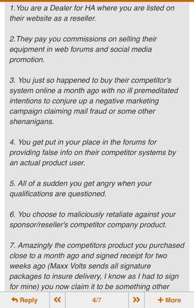 I went back and read this thread from the start and some stuff doesn’t add up. Then I found this attached post. SKeith is engaged in or was busted for corporate espionage while a commissioned employee installer still listed on Hybrid Automotive website they had him trying to buy systems from Maxx Volts to try and reverse engineer their grid charging systems. Evidently MV caught Steve Keith trying to make a straw fraudulent purchase, eBay ruled against him in his malicious act and banned him