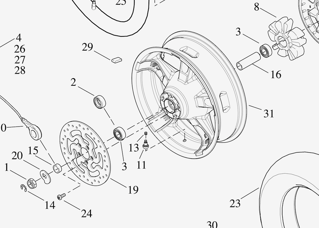 harley enforcer rear wheel