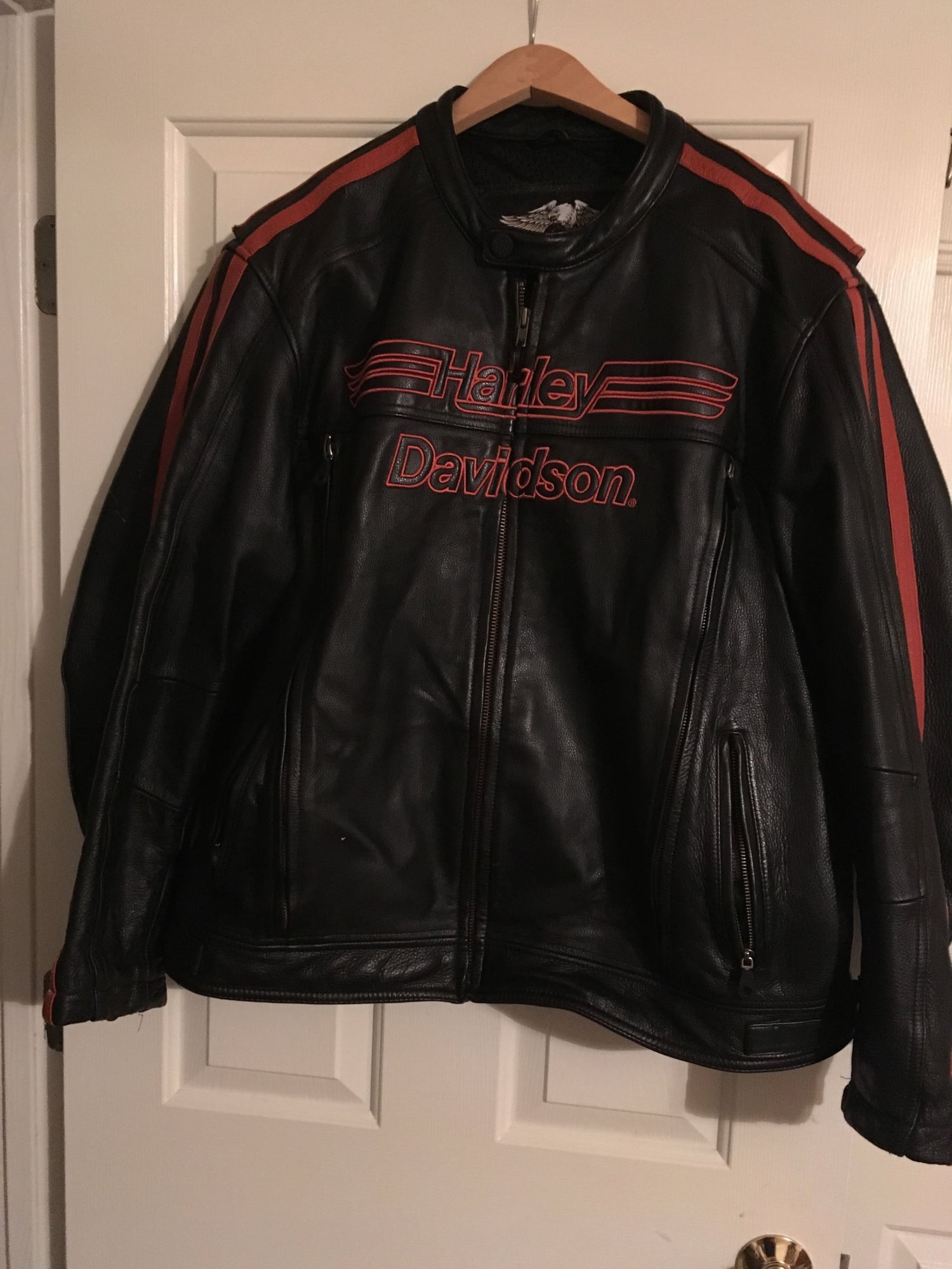 Heavy Men's Harley Black Leather Jacket - 3XL - Harley Davidson Forums
