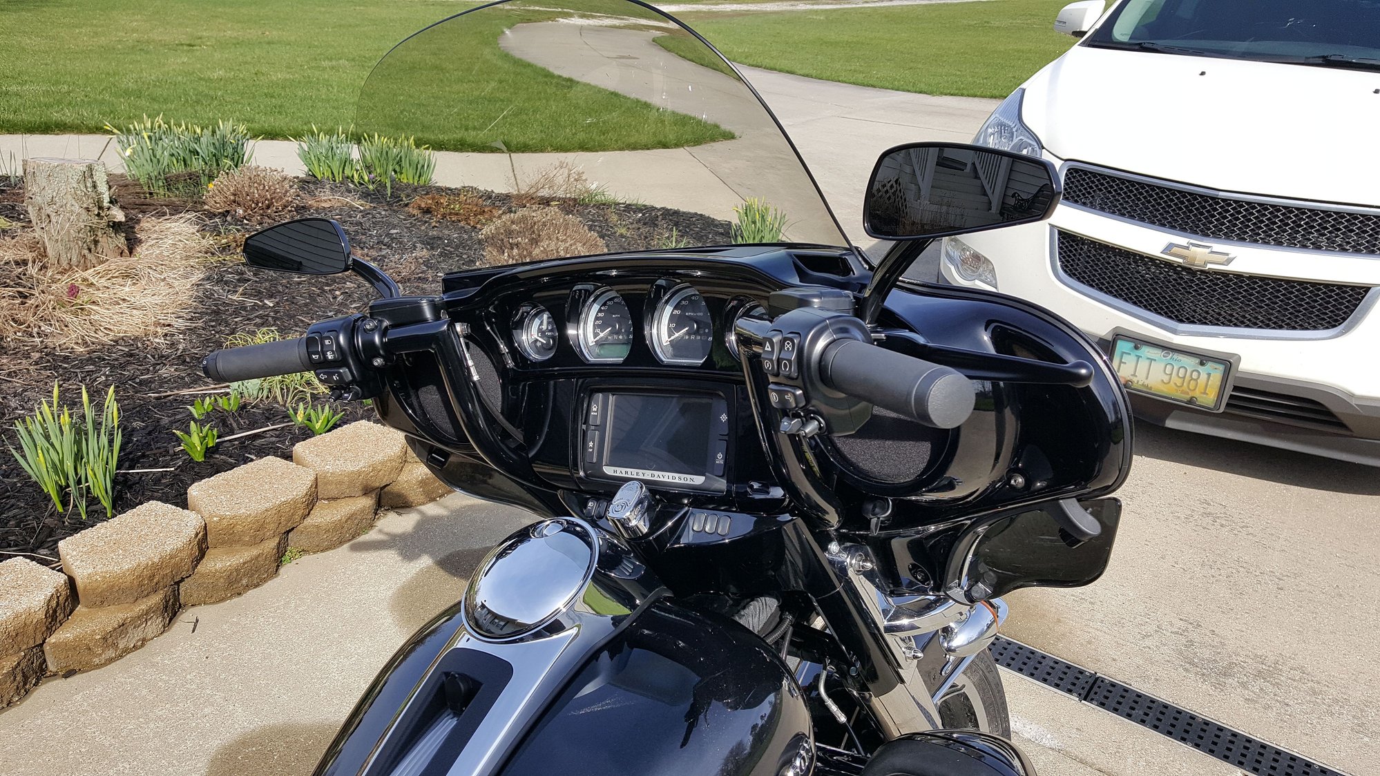 street glide mirrors with apes