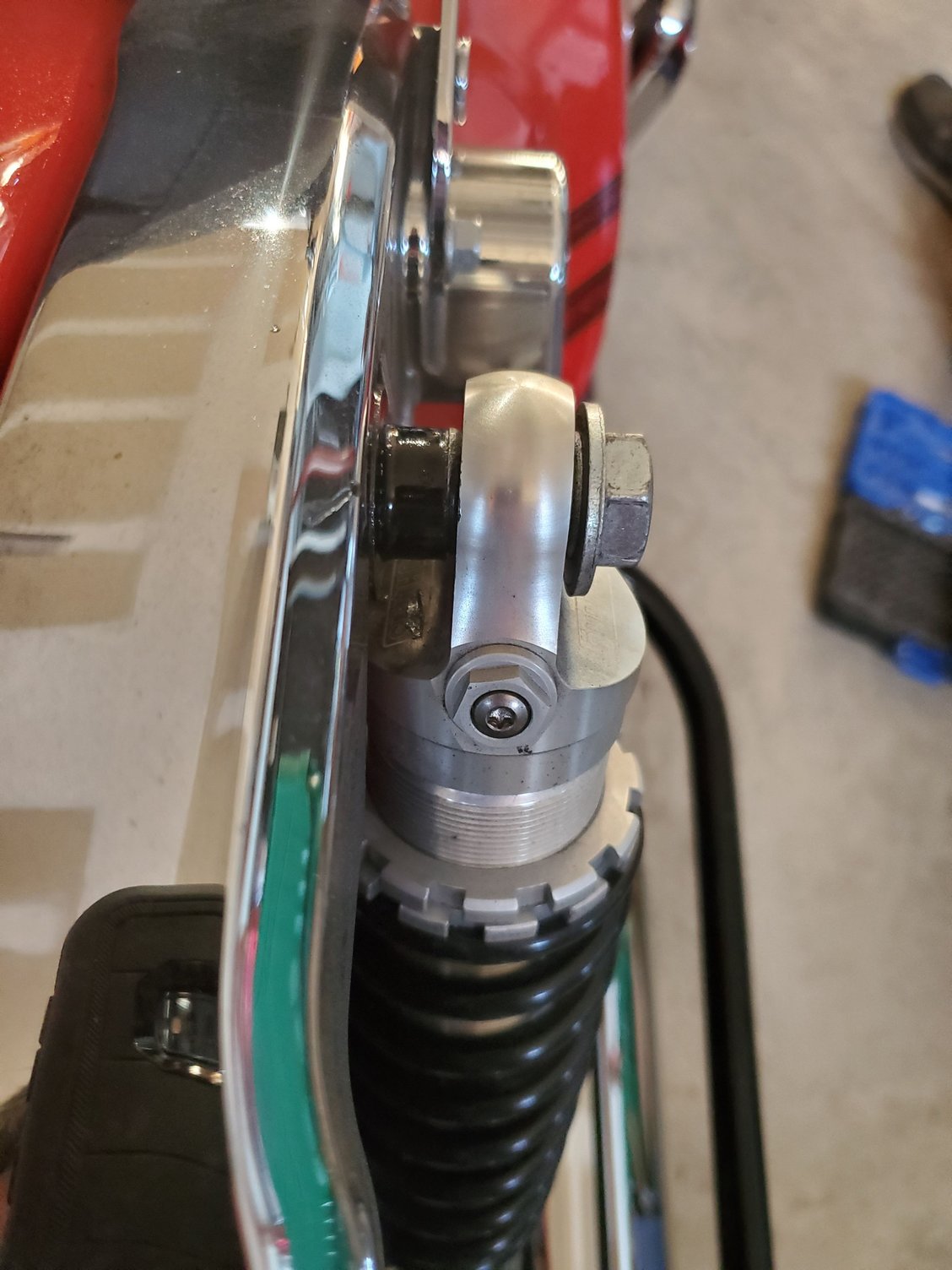 sissy bar not fitting with ohlin shocks Harley Davidson Forums