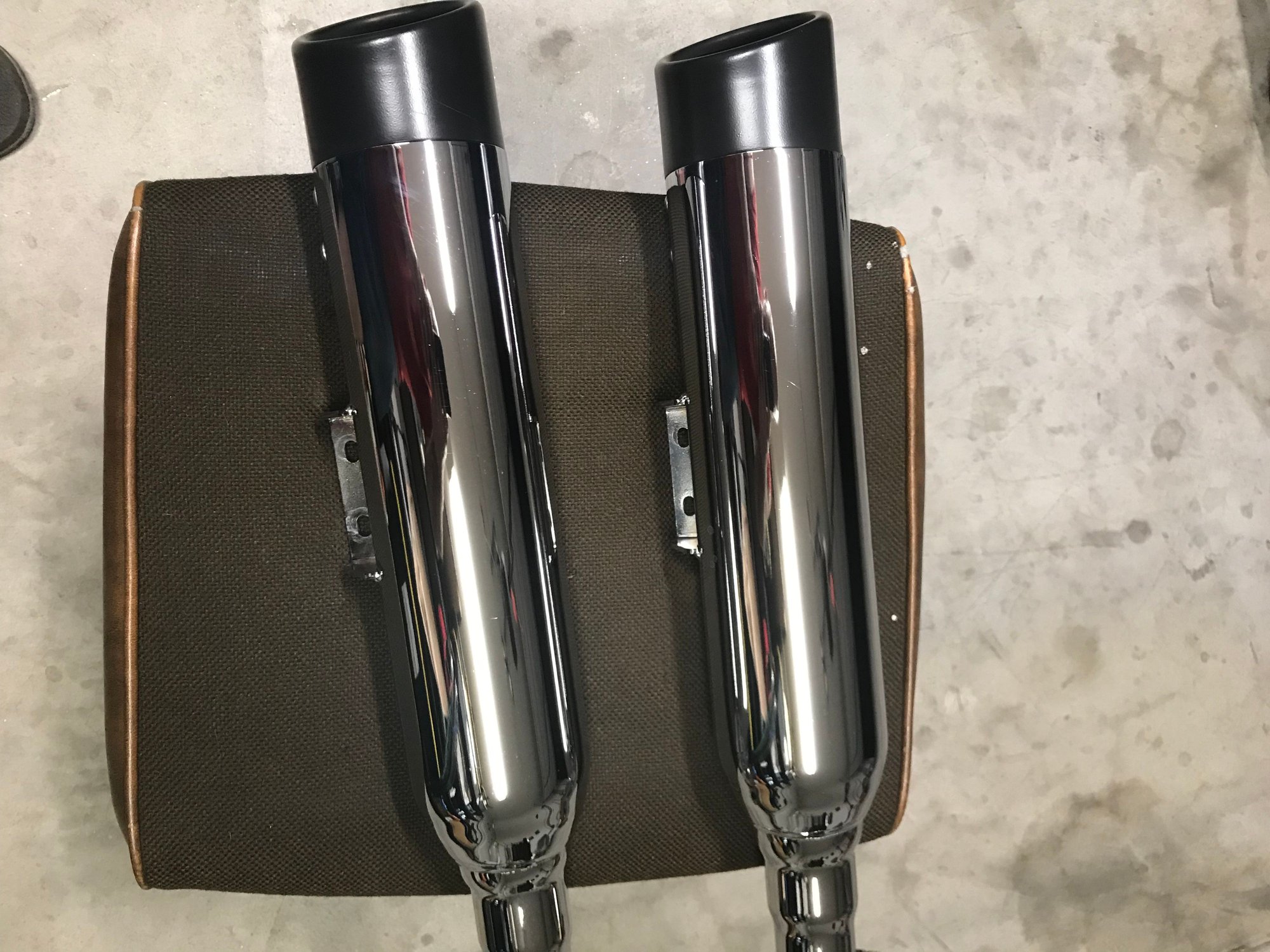 18 up heritage tab mufflers w2.25 baffles Harley Davidson Forums