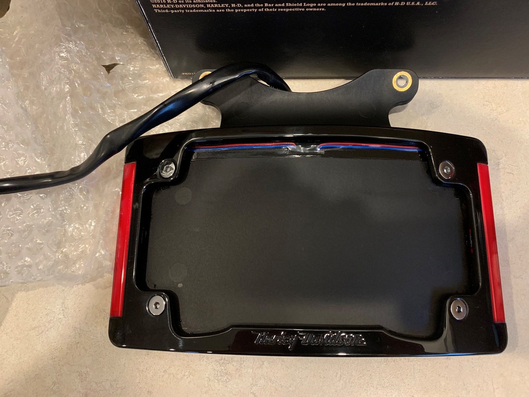 Curved License Plate Frame with LED lighting Harley Davidson Forums