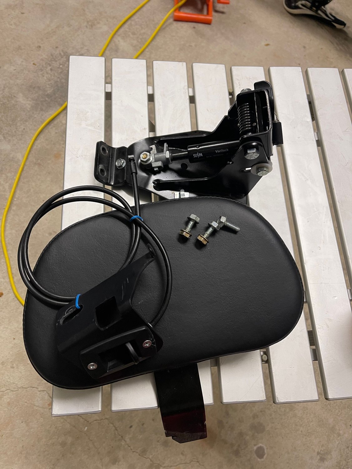 Adjustable driver backrest mounting kit and smooth style adjustable