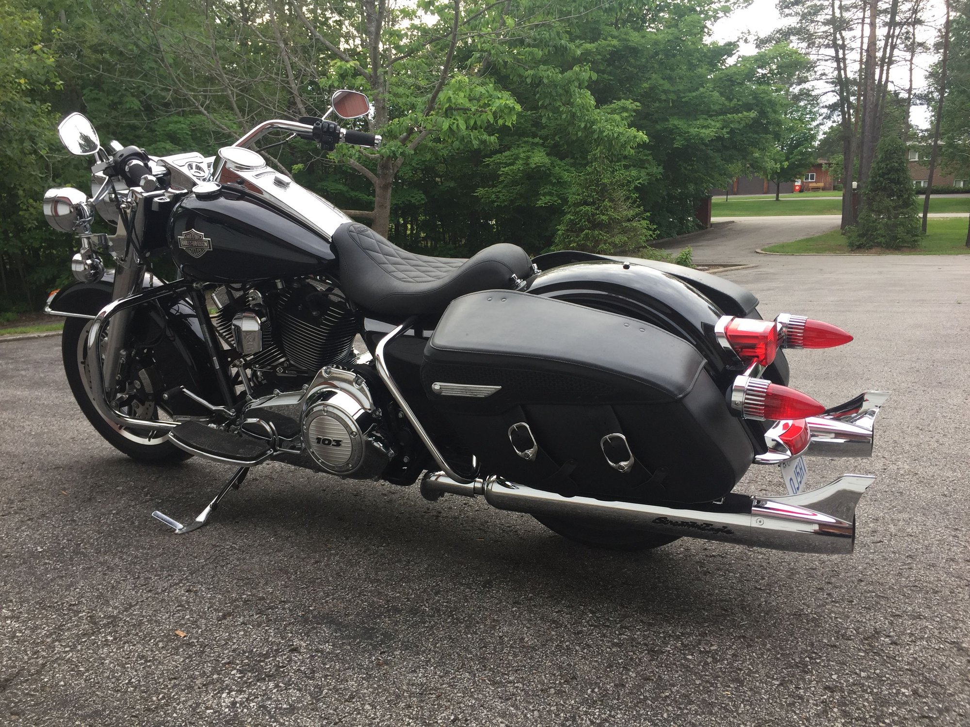 road king with hard bags