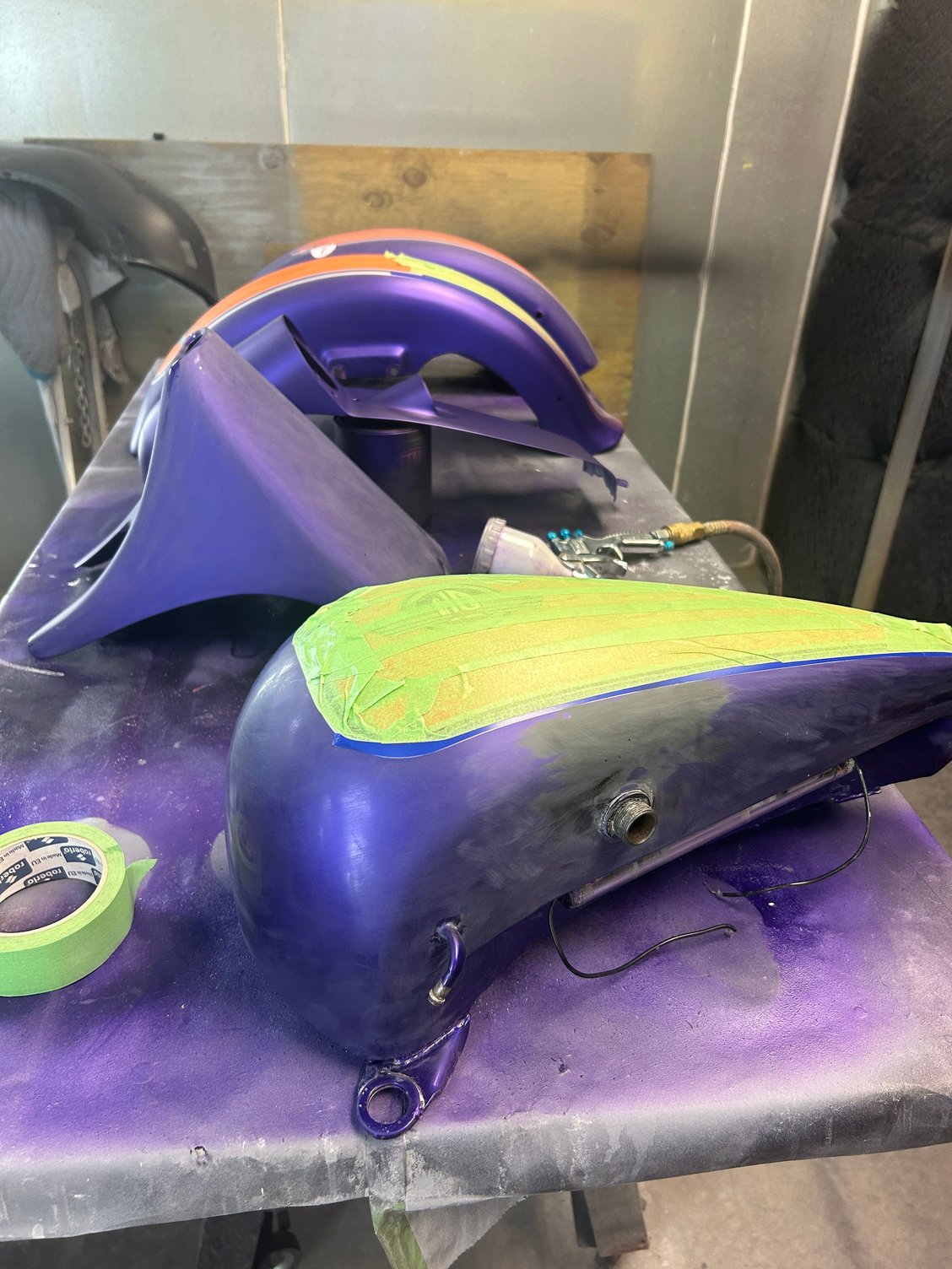 Touching up the purple pearl 