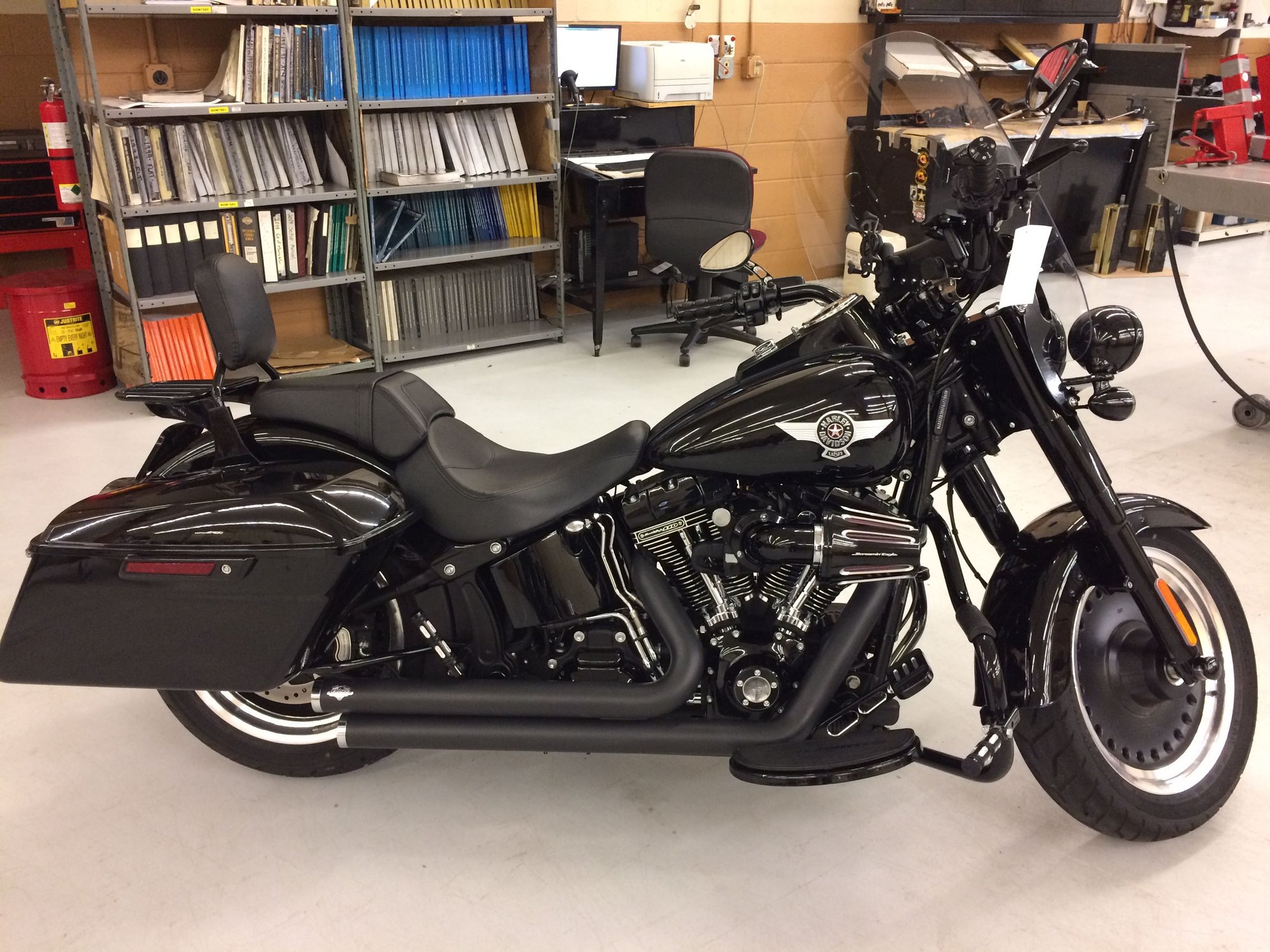 matte black harley fatboy