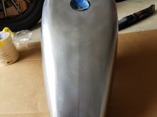 Bare metal on gas tank