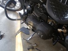 Here was my solution to floor boards.... mini floor boards. Also bought a heel toe shifter from a sportster off ebay. I love it so far. I think there are harley mini boards for sale on the forums for now