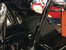 I got the Hog Tunes and hit them with Krylon gloss black. Theyre flat black. 

And all the inner fairings 15 up are the same. So as was said. The grills will fit.