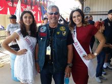 Not all tough duty! Yours truly with Miss Blythe and Miss Teen Blythe.