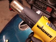 ...until I brought out the big guns. Obviously use the low setting and keep the heat source far enough away so that it doesn't melt the pipe.