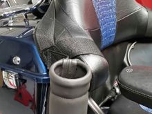 I used some 2 inch webbing to form the harness to attach the cup holder to.